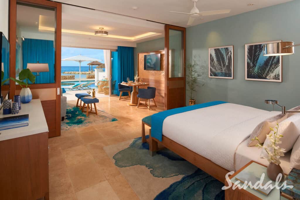 Choosing the Best All-Inclusive Resort in Jamaica: Top Picks 45 Beachfront Swim-up Millionaire One Bedroom Suite at Sandals Montego Bay