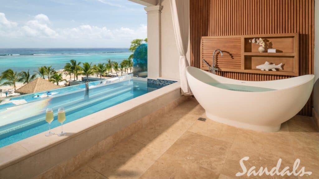 Cruise vs All-Inclusive Resort for Honeymoon Bliss: A Guide 15 Sandals Dunns River - Tufa Terrace One Bedroom Skypool Butler Suite - Balcony