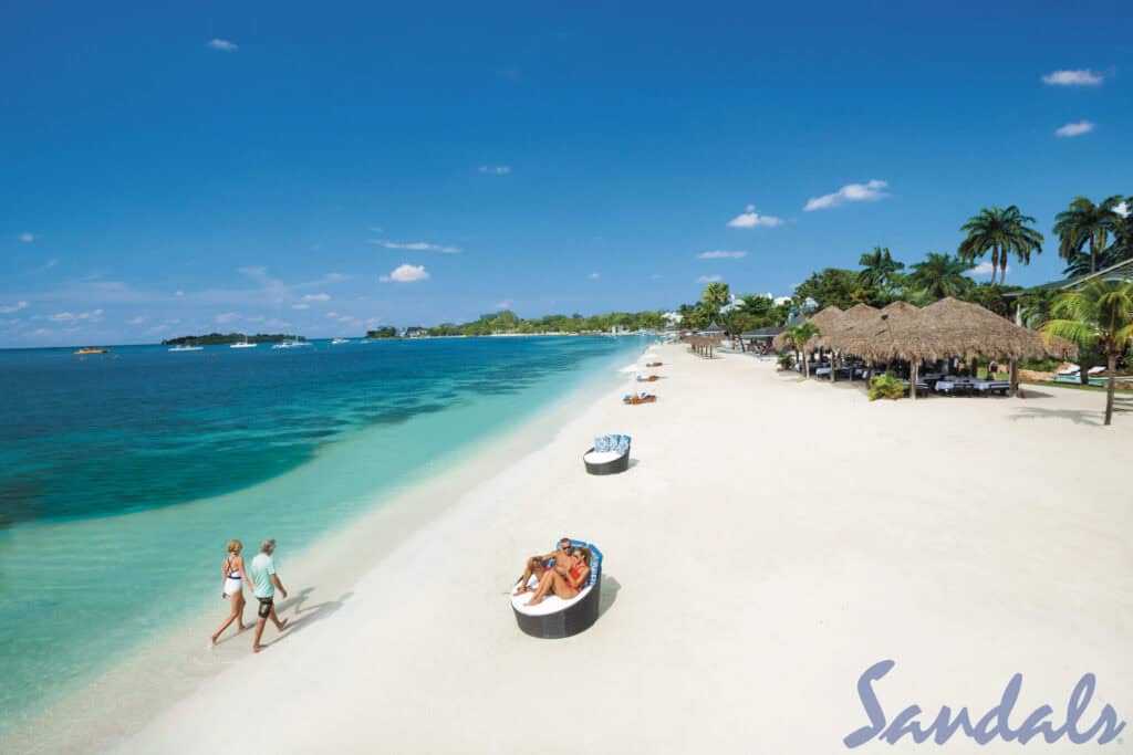 The Hidden Downside to All-inclusive Resorts During Peak Season 4 Sandals Negril Beach top view