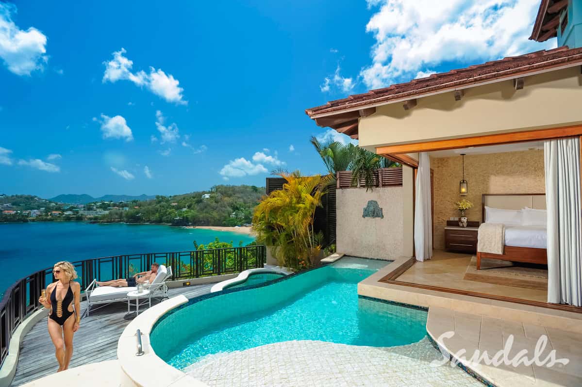 12 Best St. Lucia All-Inclusive Resorts For Honeymoon Bliss 45 Sunset Oceanview Bluff Millionaire Butler Villa with Private Pool Sanctuary