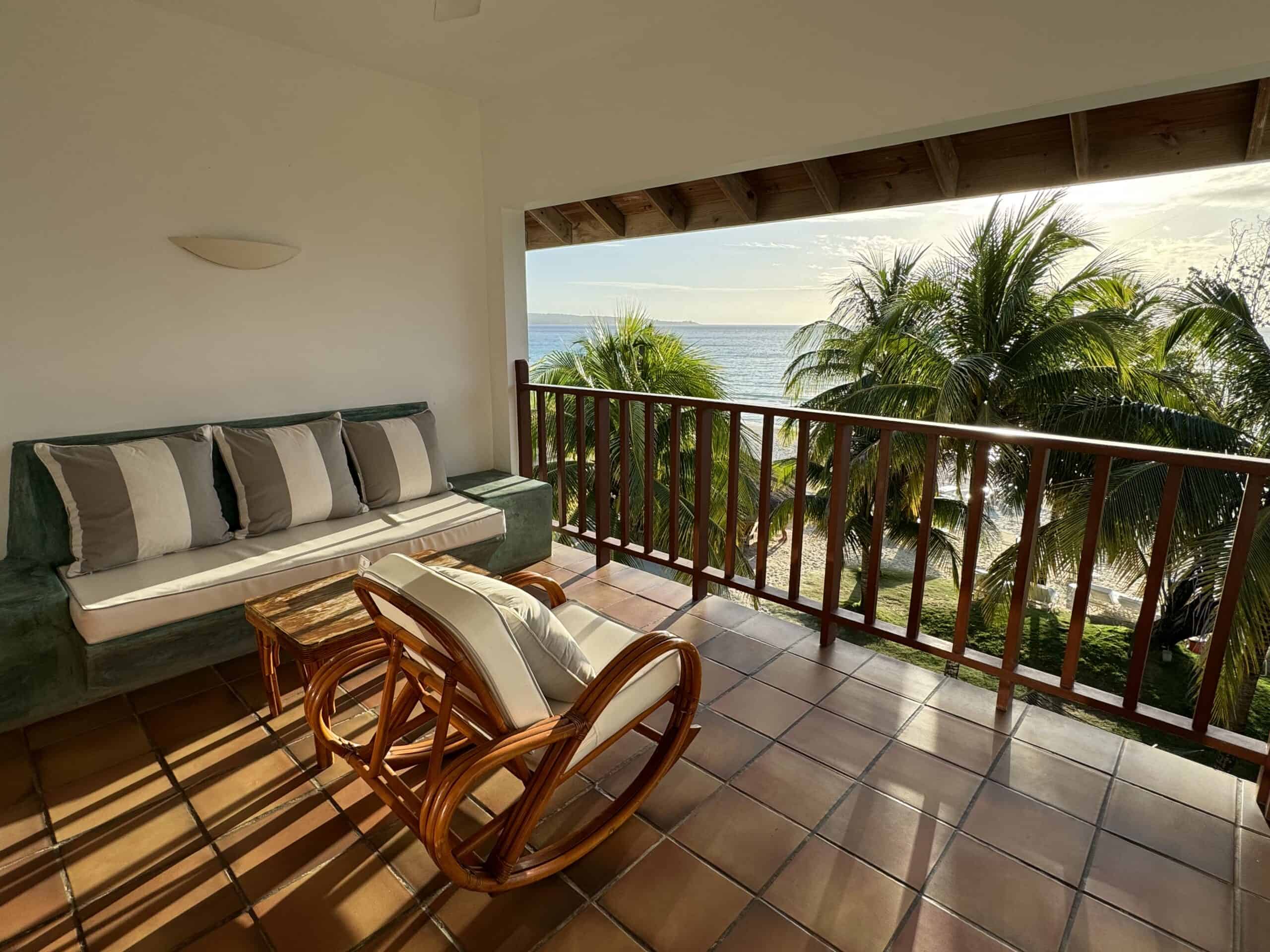 ocean view from balcony at Couples Swept Away Hotel