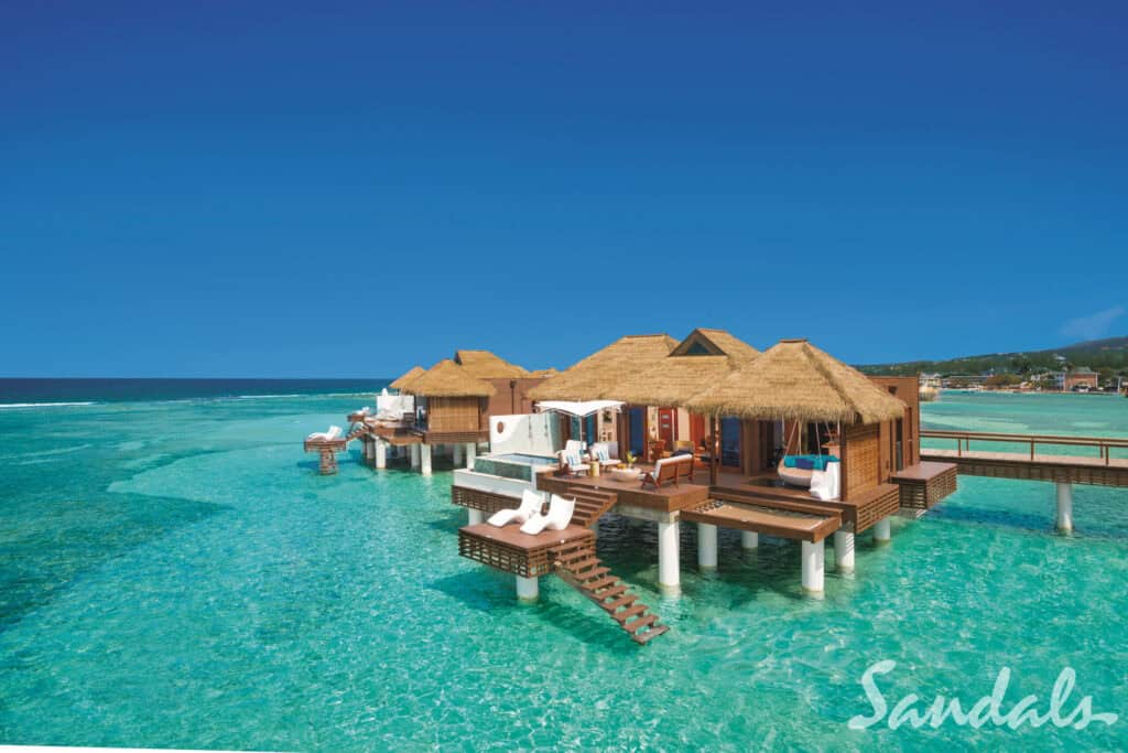 Choosing the Best All-Inclusive Resort in Jamaica: Top Picks 30 overwater bungalows at Sandals Royal Caribbean