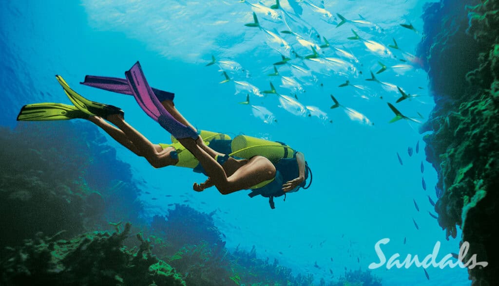Cruise vs All-Inclusive Resort for Honeymoon Bliss: A Guide 4 scuba diving at Sandals Montego Bay