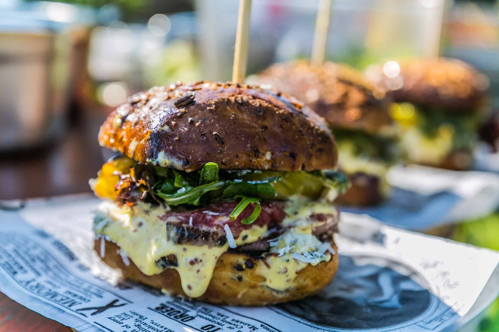 The Genius Trick to Keep Your All-Inclusive Buffet Meals From Being Monotonous 5 Sandwich hamburger with and mix of vegetables