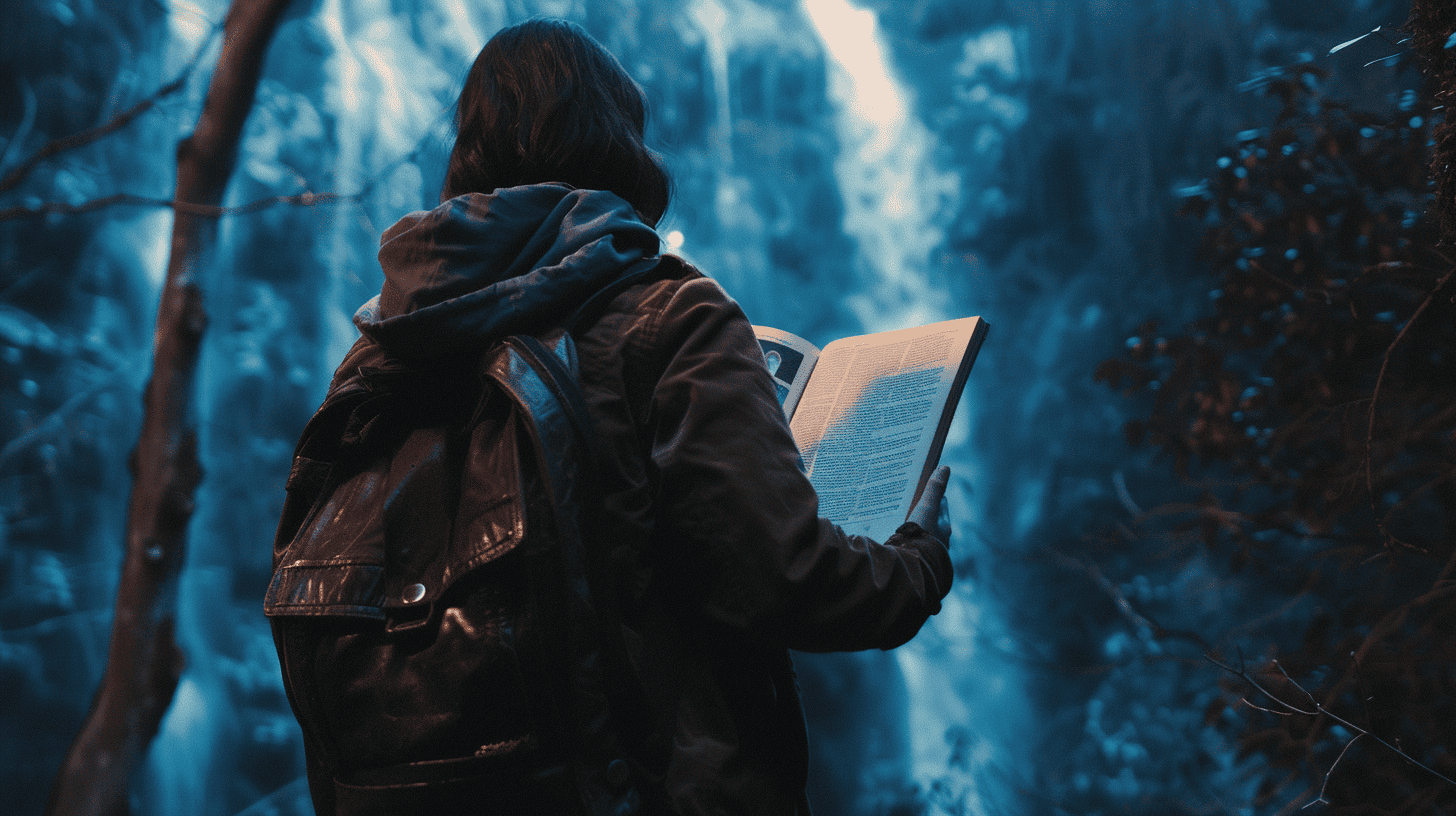 11 Websites That Can Seriously Upgrade Your Travel Game 4 a girl with a book in her hands stands with her back in the frame