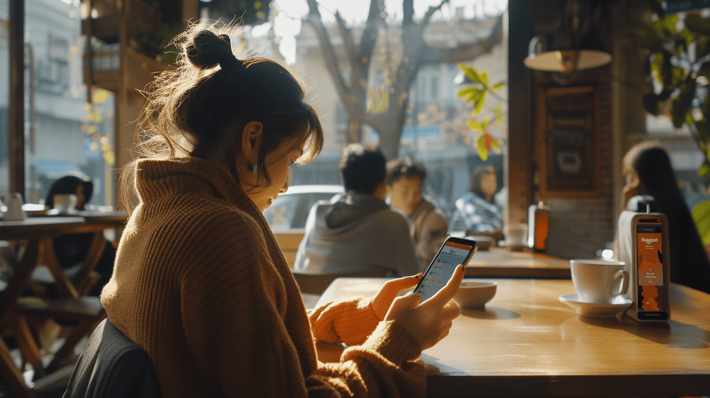 11 Websites That Can Seriously Upgrade Your Travel Game 10 girl with phone in cafe
