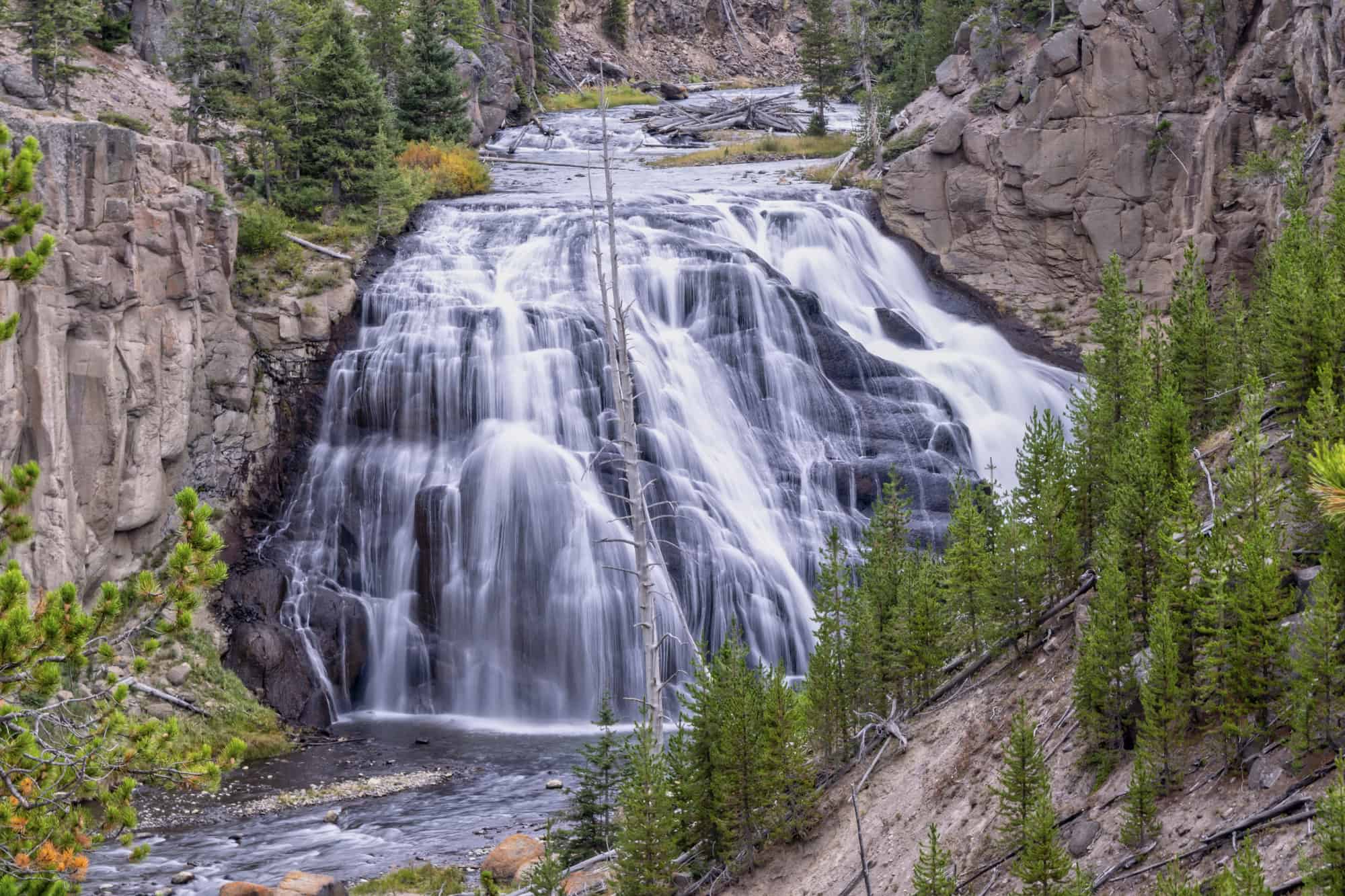 Uncover the West: 19 Iconic and Hidden Gems from Our 2024 Road Trip 10 Gibbon Falls, Yellowstone National Park, USA