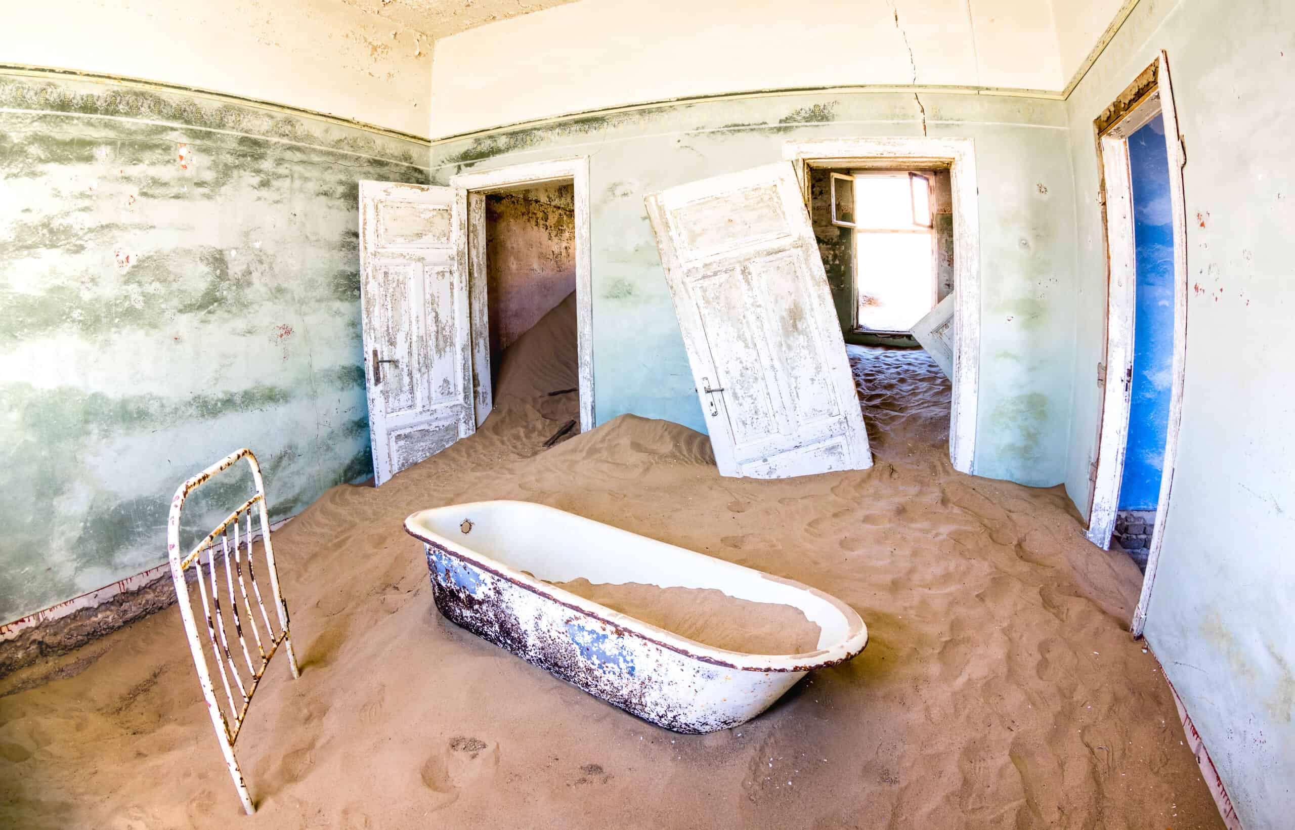 15 Most Haunting Ghost Towns in the World and Their Chilling Stories 2 Kolmanskop, Namibia