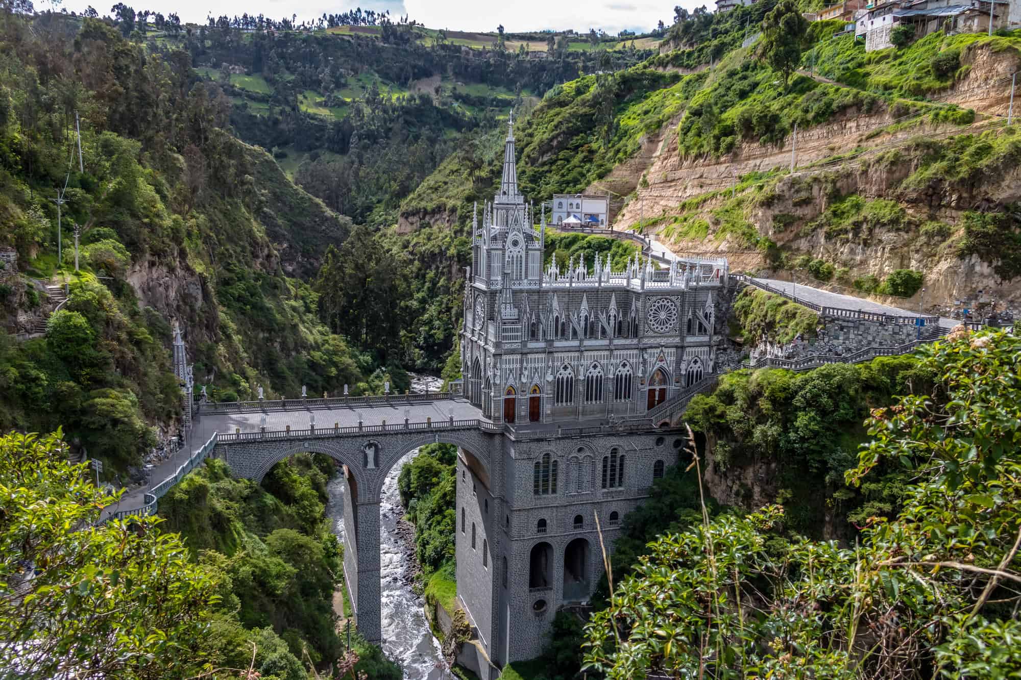 15 Beautiful Churches and Cathedrals Around the World 2 Las Lajas Sanctuary - Nariño, Colombia