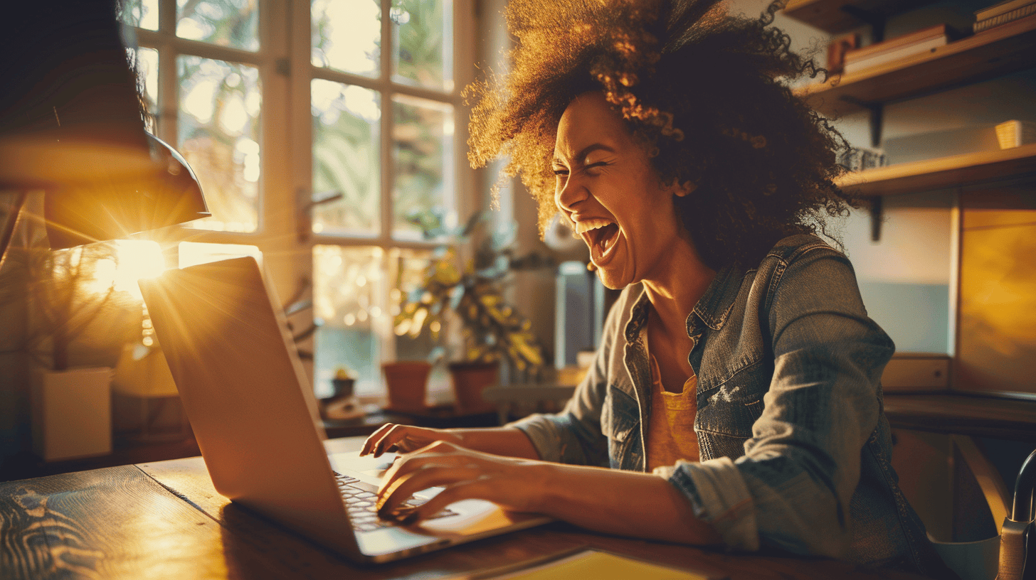 11 Websites That Can Seriously Upgrade Your Travel Game 1 girl screams while sitting at laptop