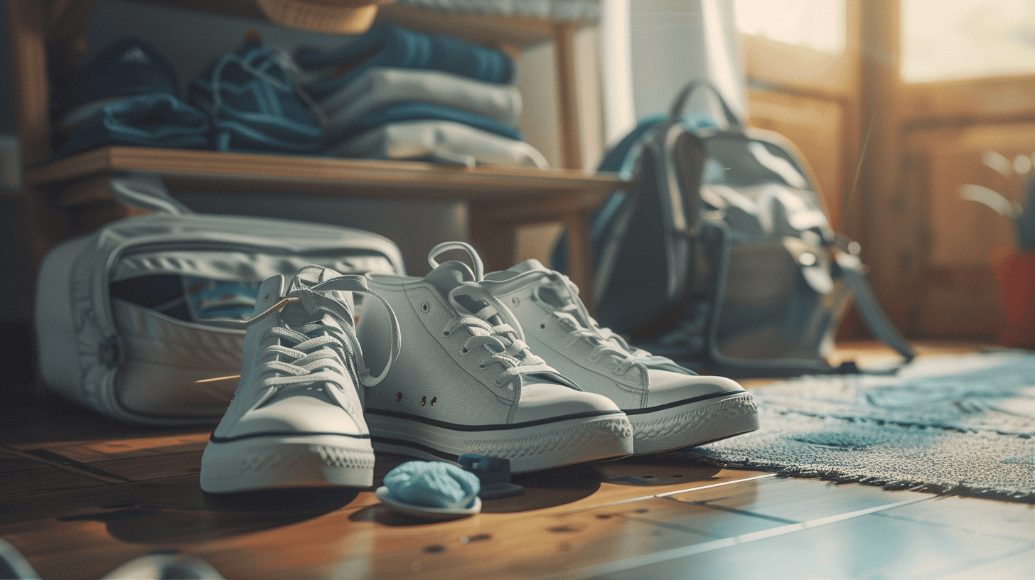 13 Packing Hacks Every Traveler Should Master 4 White sneakers