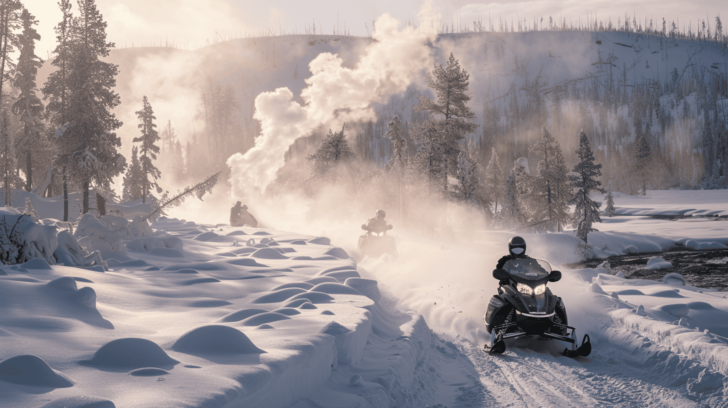16 Best Adventure Travel Spots in the USA 10 Snowmobiling in Yellowstone National Park, Wyoming