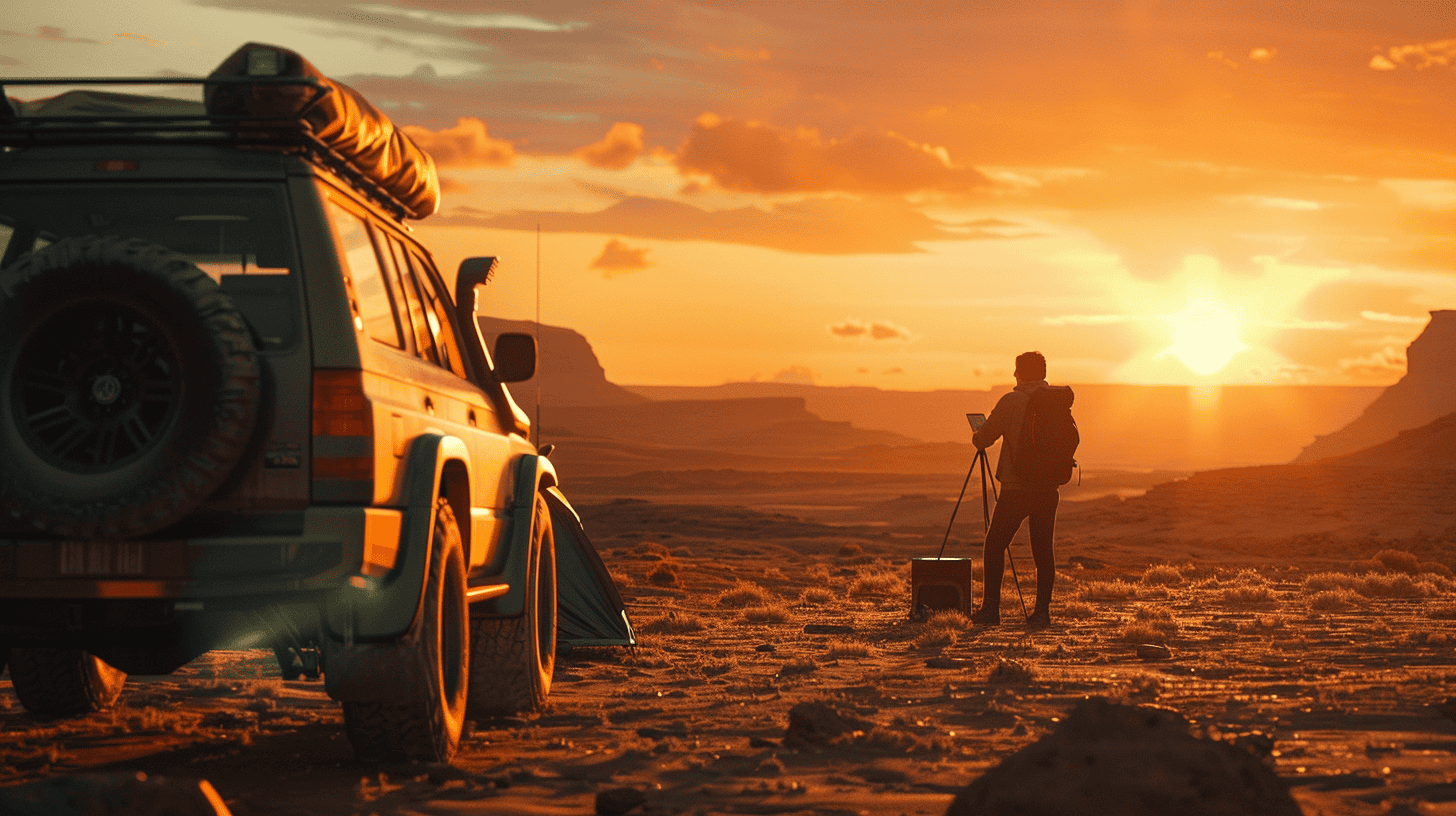 11 Websites That Can Seriously Upgrade Your Travel Game 7 explorer with car at sunset