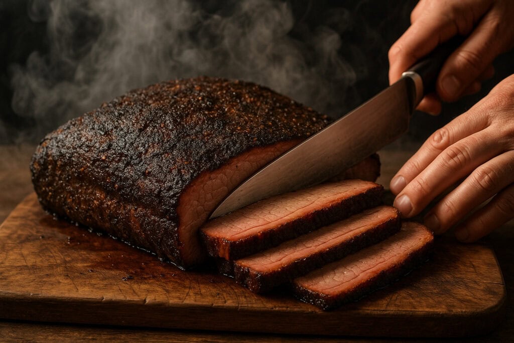 Sorry, Austin: This Small Texas Town Is the Real BBQ Capital 2 Slicing Brisket