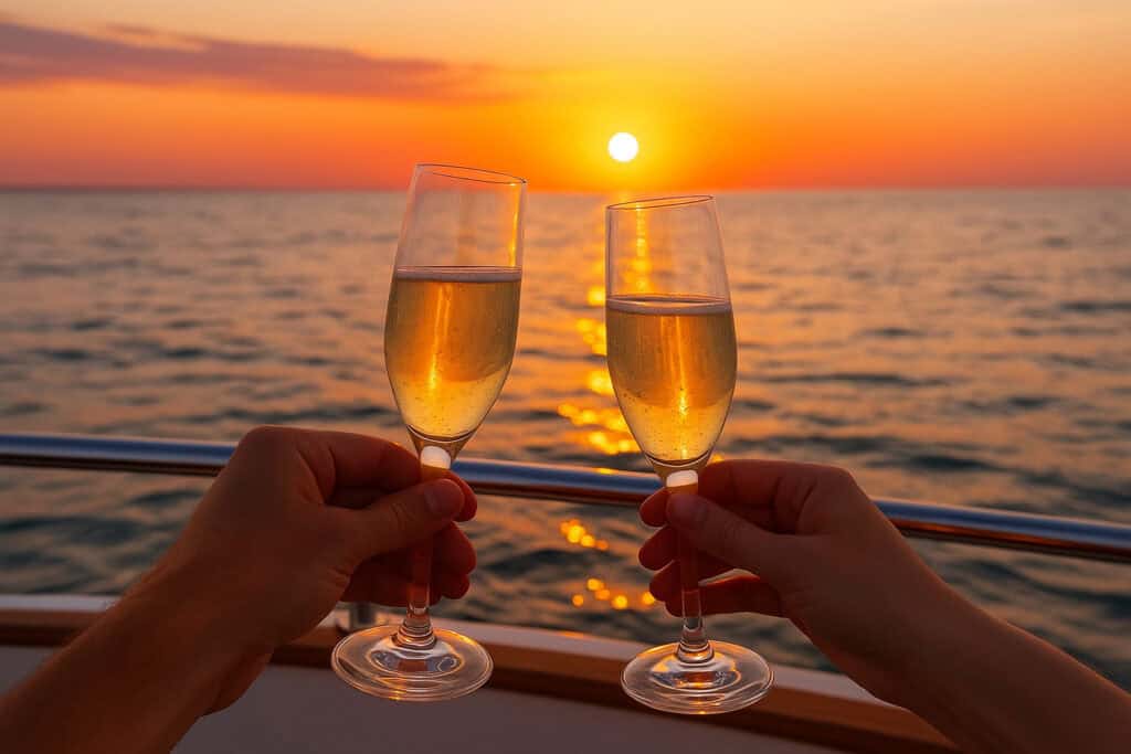 Move Over, Hamptons: Lake Geneva Is the Midwest's Worst-Kept Secret 2 Sunset Champagne Toast